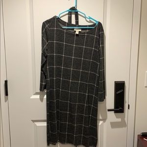 Loft Plaid Dress w/Belt